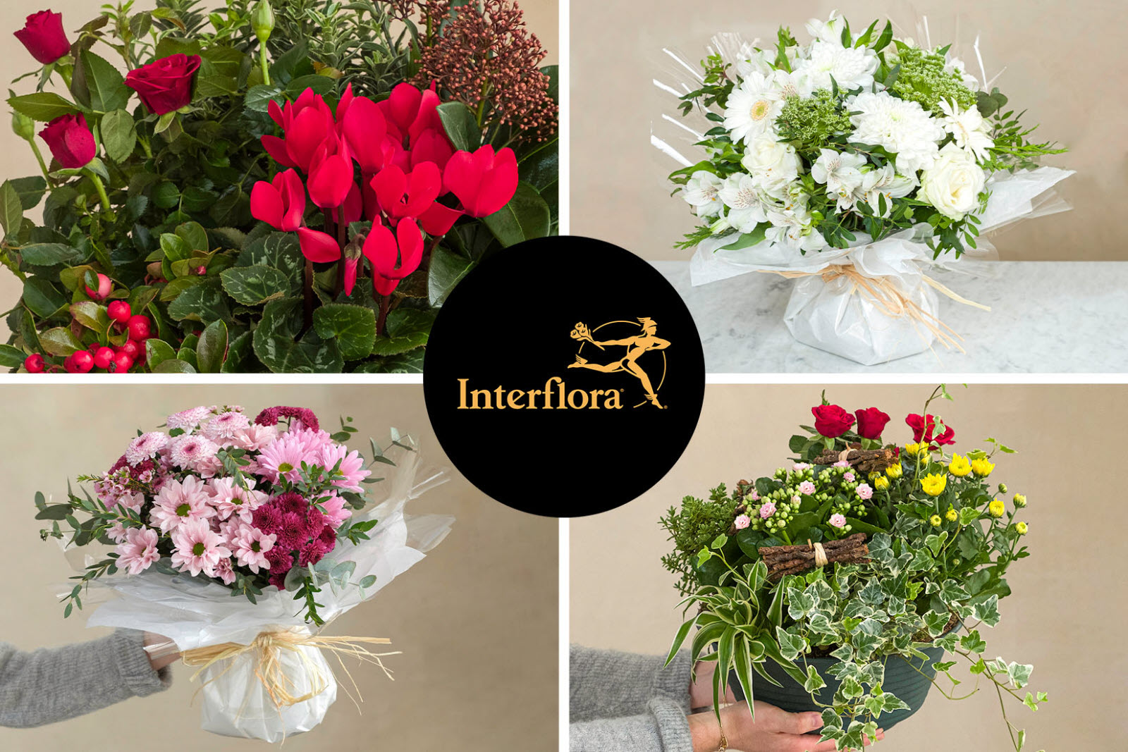 Bouquet de fleurs fraîches préparé par un fleuriste partenaire du réseau Interflora