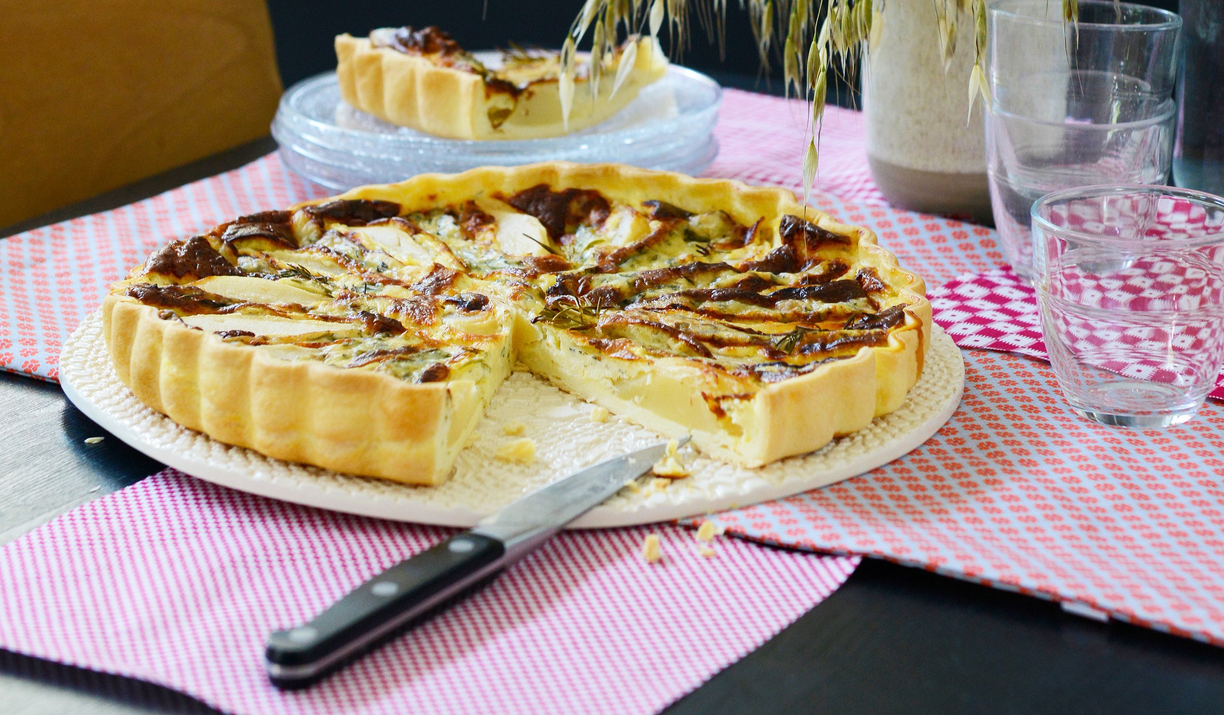 Assiette d'une idée recette simple à base de pâtes et de légumes préparée en moins de 20 minutes