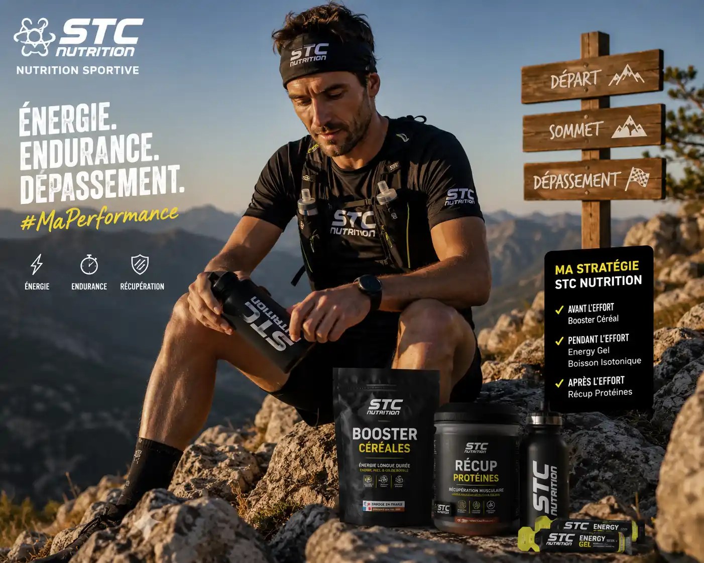 Produits de compléments alimentaires STC Nutrition présentés en pharmacie