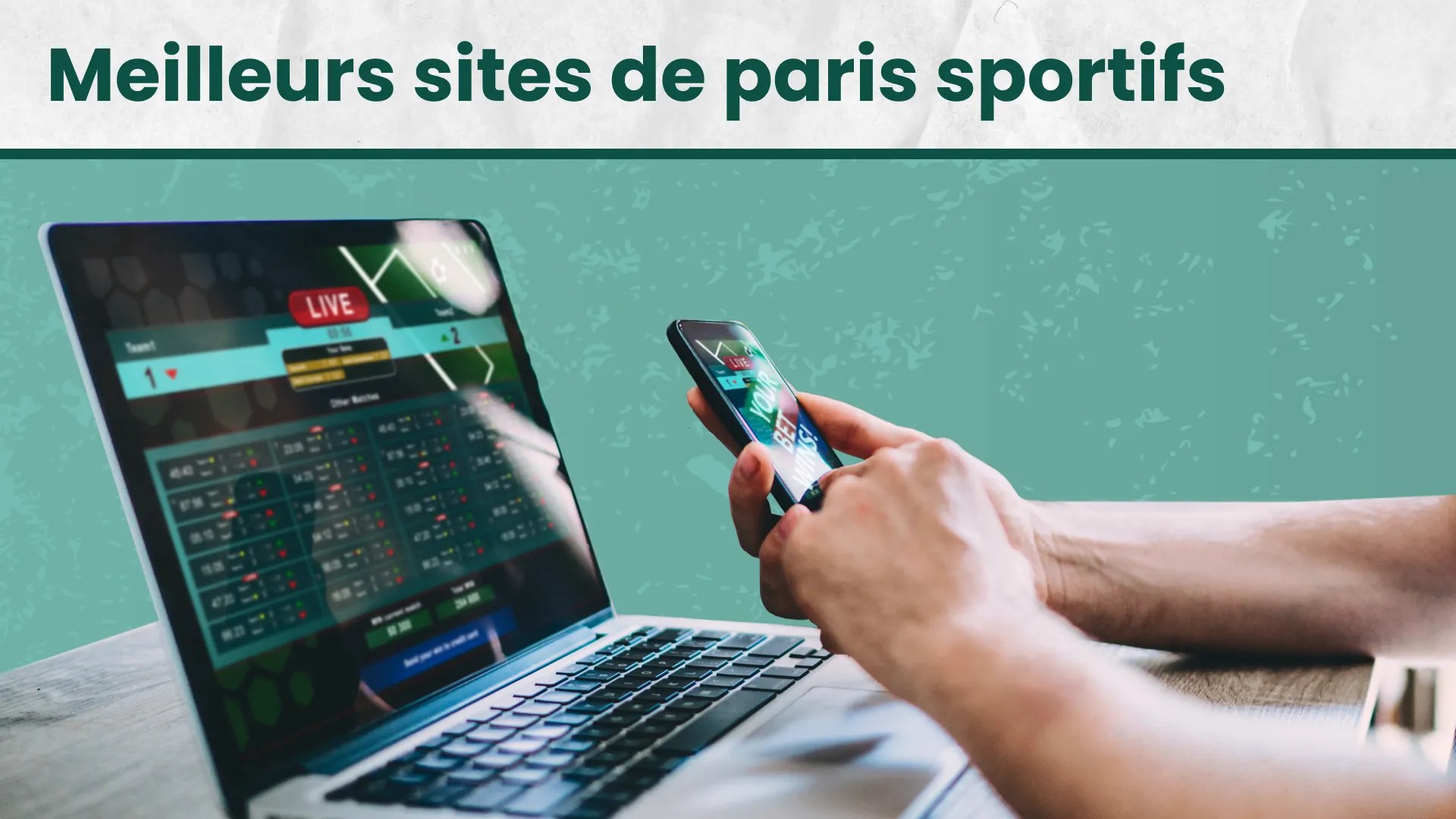 Application de site de paris sportifs ouverte sur un smartphone pendant un match de football